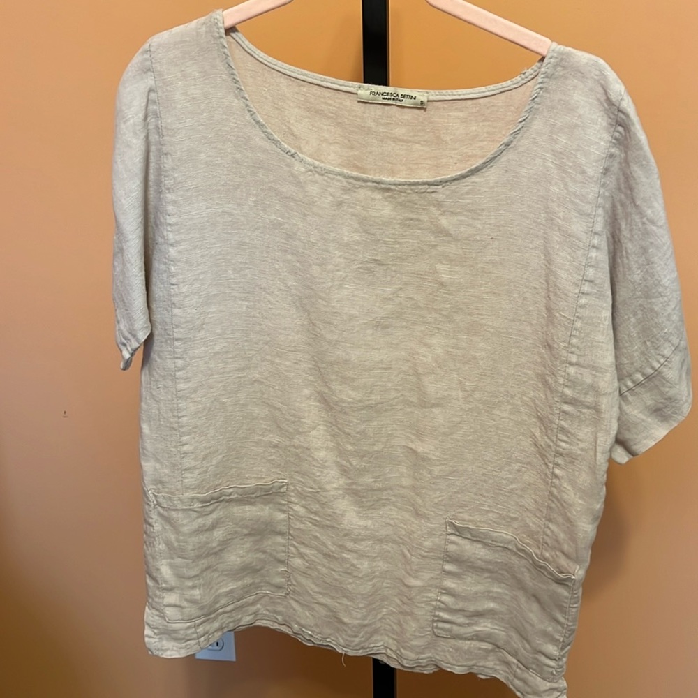 Francesca Bettini linen top size small